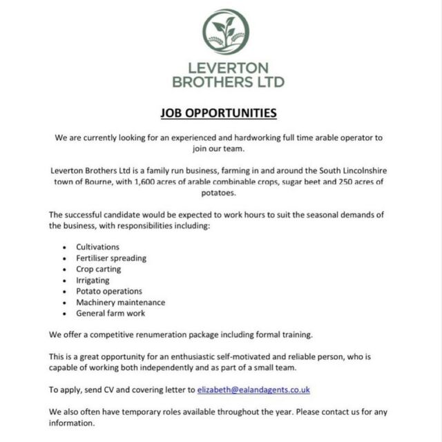 Job opportunity
